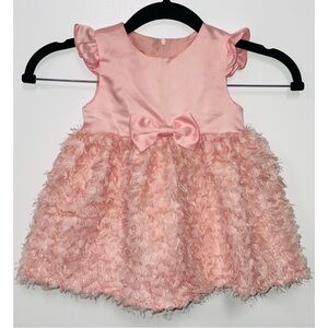 NWT Purple Rose Baby Girl Satin Bodice Floral Skirt Dress Pink Size 18M